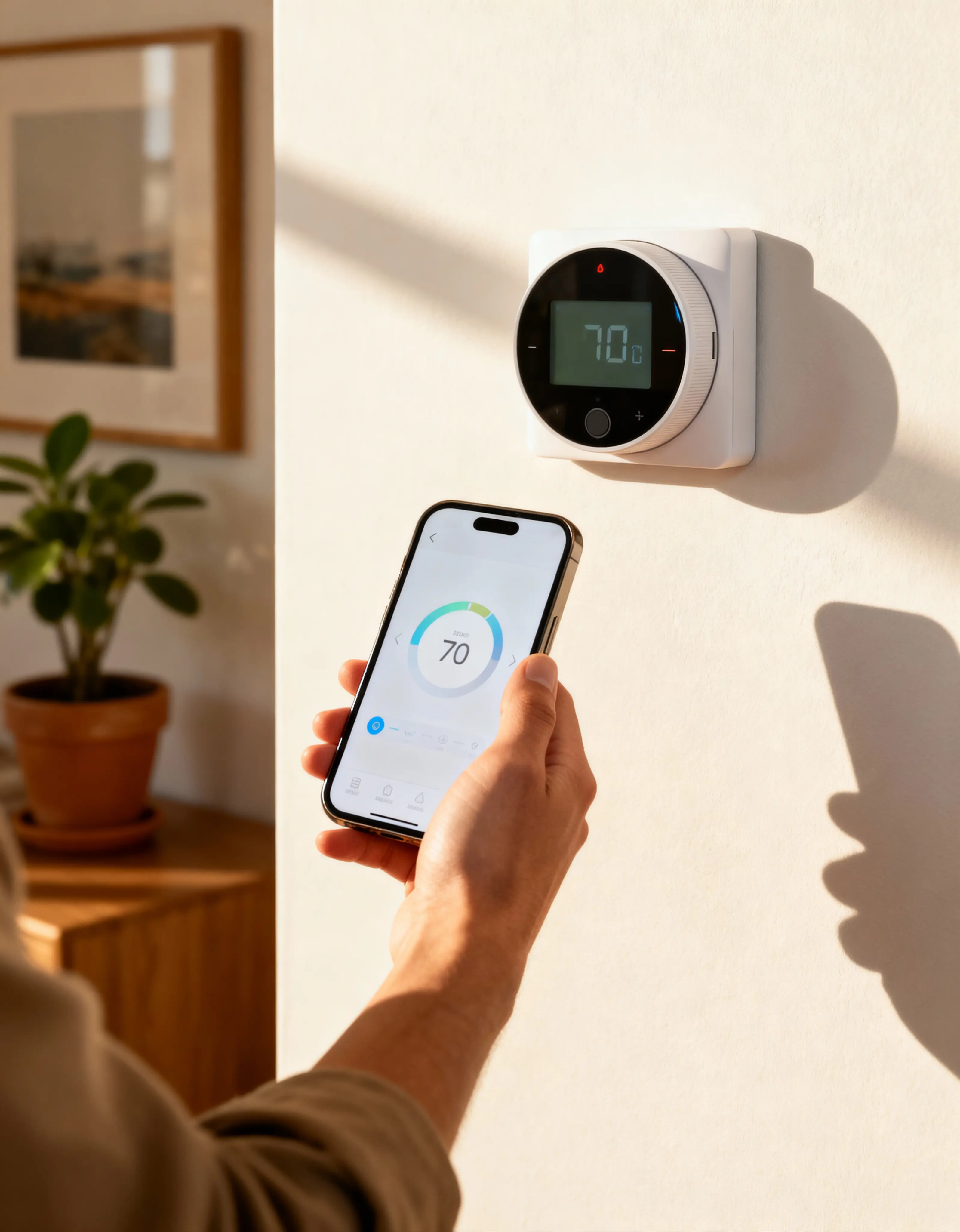 Control inteligent al temperaturii de pe smartphone